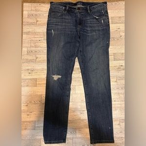 Ann Taylor Loft 29/8 Jeans Relaxed Skinny  Medium Wash Distressed Mid Rise Women